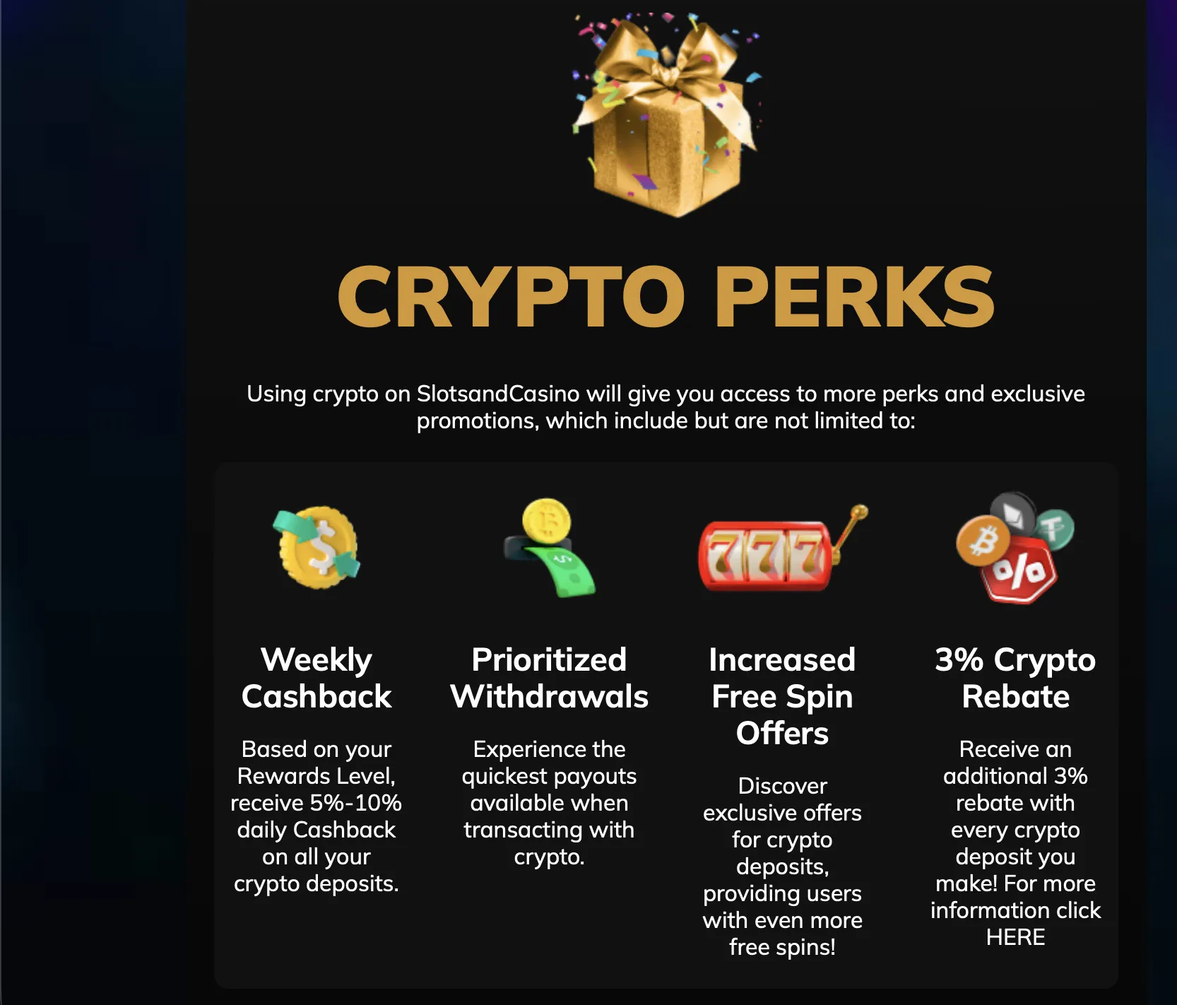 Crypto bonus